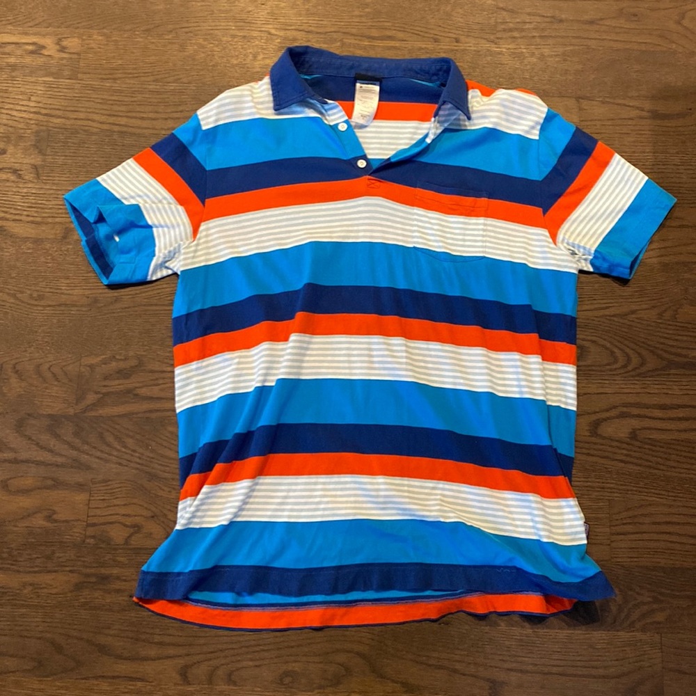 Men’s XL Patagonia Short Sleeved Striped Polo Shirt